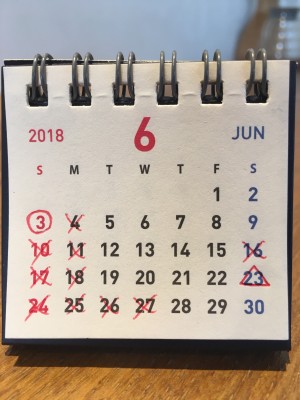 ６月カレンダー